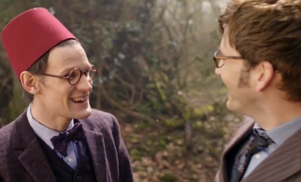 Doctor Who stars David Tennant and Matt Smith team up for first ever joint convention appearance