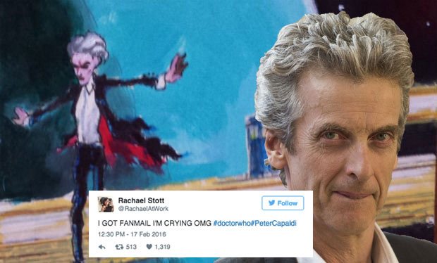 Peter Capaldi painted a thank you note to Doctor Who comic book artist "for making my Doctor who he is"