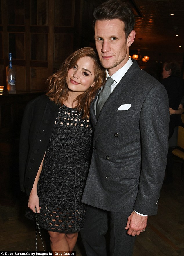 The Doctor will see you now: Jenna Coleman and Matt Smith put on a cosy display as they reunited at a pre-BAFTA party in London on Friday evening