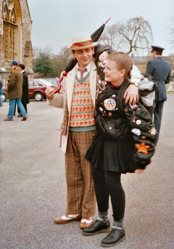 Sylvester McCoy and Sophie Aldred